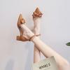 6807-33 Summer Thick Heel Bag Head Sandals Women's Bow Fairy Style Versatile Hollow Single Shoes Women's Shoes