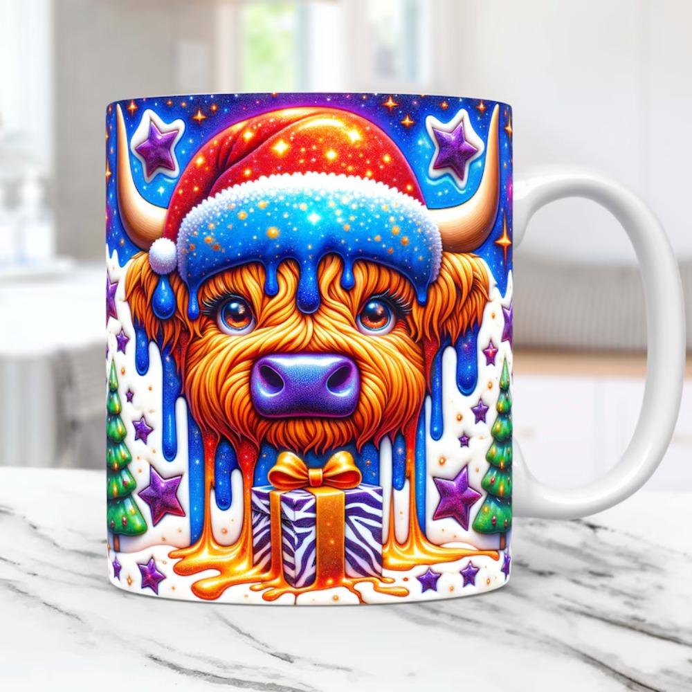3D Christmas Ceramic Coffee Mug Tea Cup