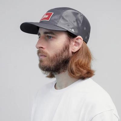 Oversized Metallic Camp Cap (Ash Charcoal)