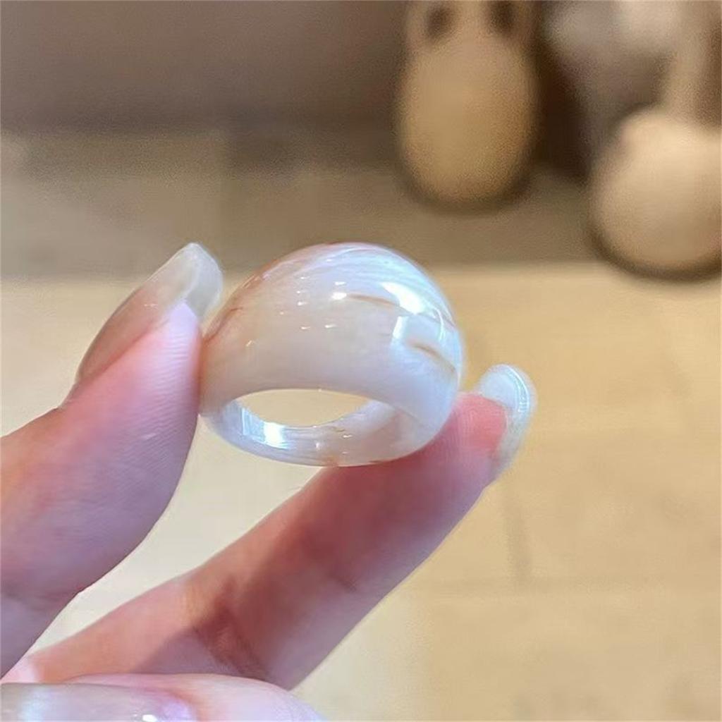 Multicolor Floral Acrylic Jelly Ring Y2K Style Statement Jewelry for UK EU Markets US Size 7 Eco-Friendly Material Rings Girls