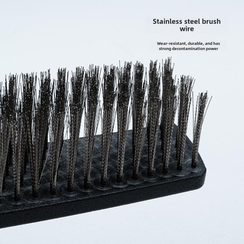 Long-Handled Steel Wire Brush: Floor Scrubber & Rust Remover