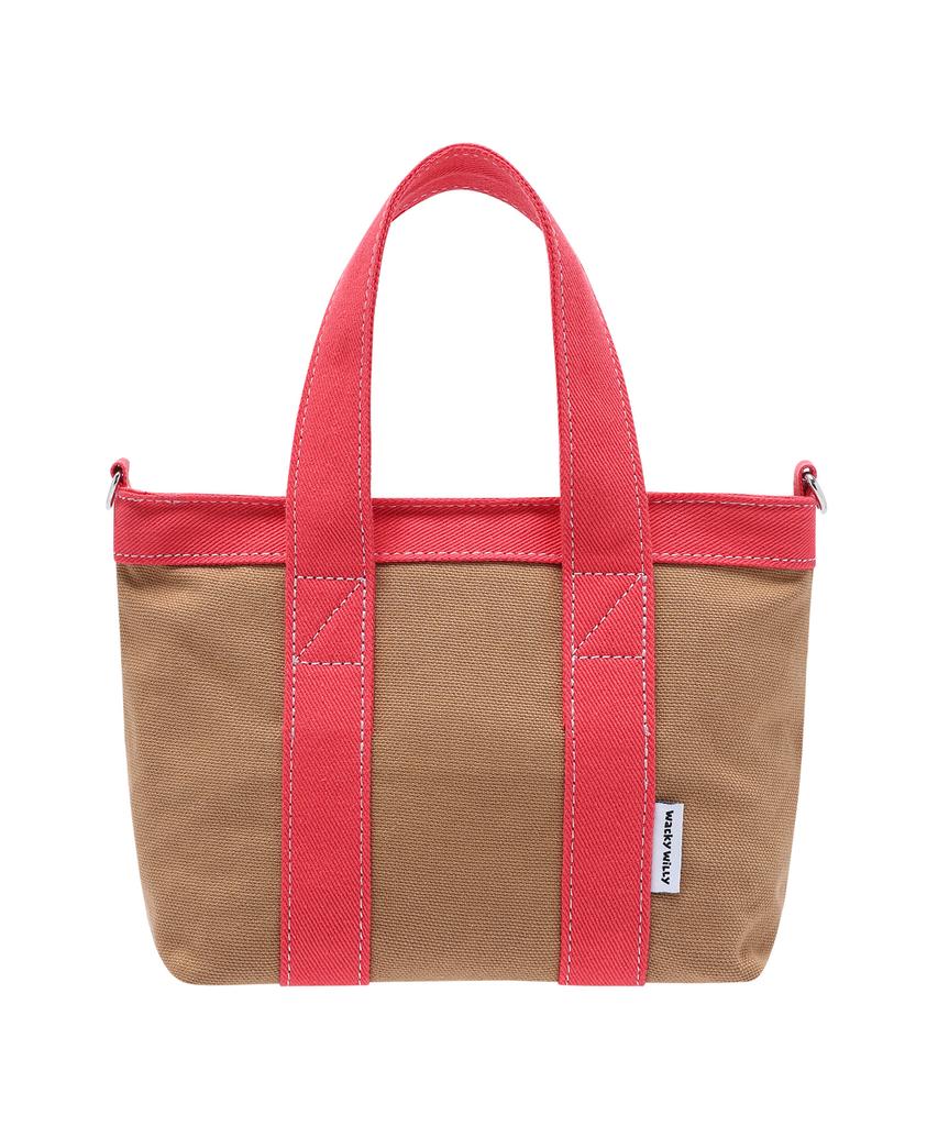 Wacky Willy Canvas Mini Tote Bag Pink