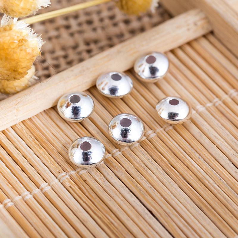 

Бусины-блюдца из стерлингового серебра 925 пробы «Сделай сам»: Плоские бусины и подвески из настоящего золота 5mm