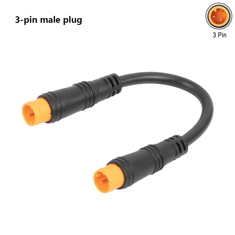PE 3-pin Extension Cable Waterproof Electric Bicycle Wire Plug  Suitable for Electric Bicycle