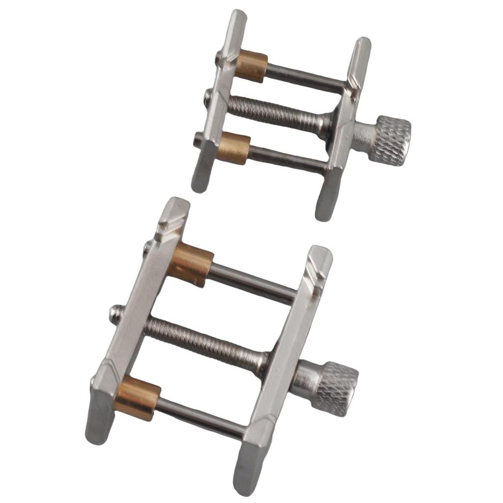 2 st Klockverksklämma Aluminiumlegering Boett Skruvstädshållare Justerbara Reparationsverktyg