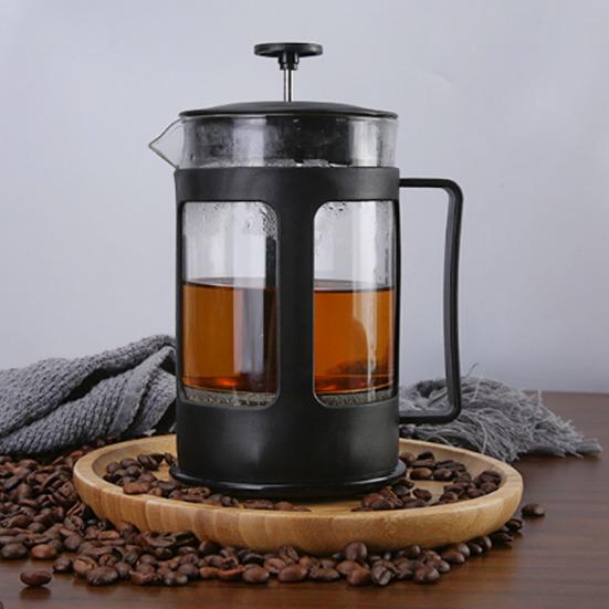 French Press Coffee Maker Heat-Resistant Glass Tea Brewer with 80-Mesh Filter Coffee Press for Tea Brewing