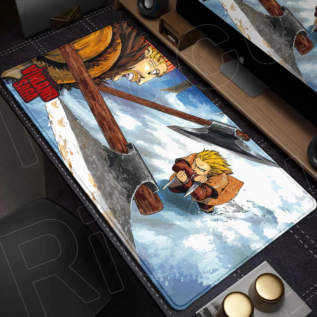 XXL Stor Musmatta Vinland Saga 40x90cm Musmatta E-sport Spel Tangentbordsskydd PC-tillbehör HD Datormatta Skrivbordsmatta