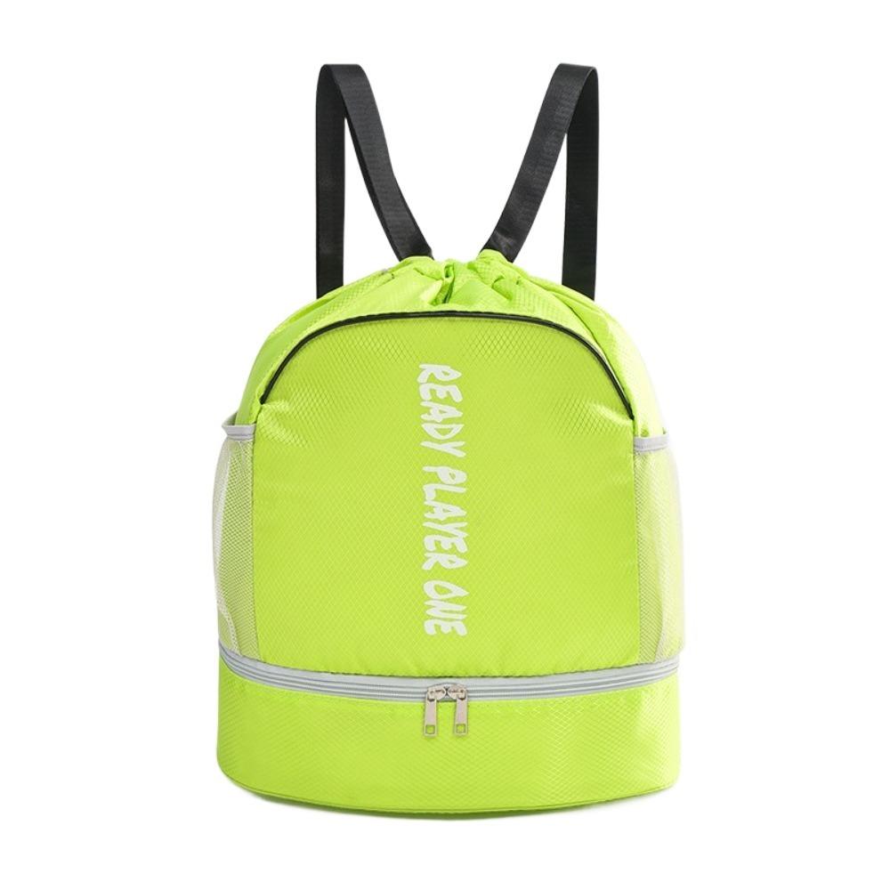 

Карман для обуви Спортивная сумка на шнурке Сумка для фитнеса с разделением для сухого и мокрого Рюкзак для плавания Женский Мужской зелёный