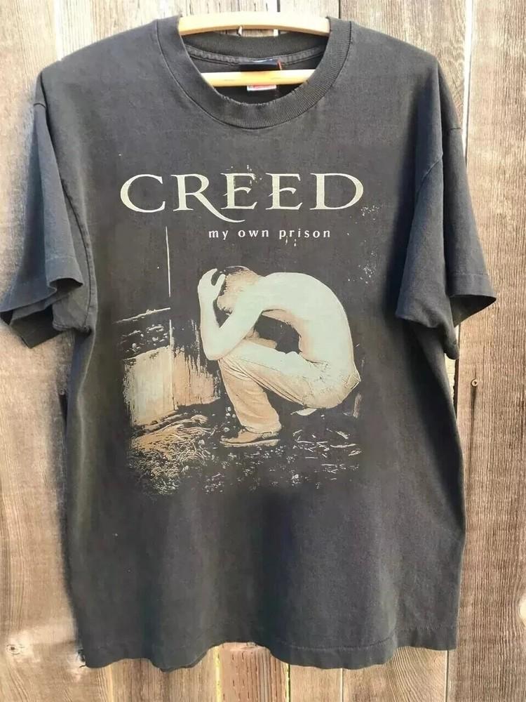 Creed My Own Prison Графика группы 90-е Угольный Унисекс Футболка Мужская Женская Унисекс Футболка XXXL