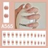 Winter fresh and simple pure lust style bride dance wear nails rainbow love rose fake nails