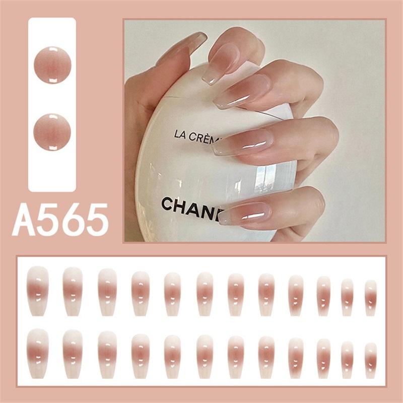 Winter fresh and simple pure lust style bride dance wear nails rainbow love rose fake nails