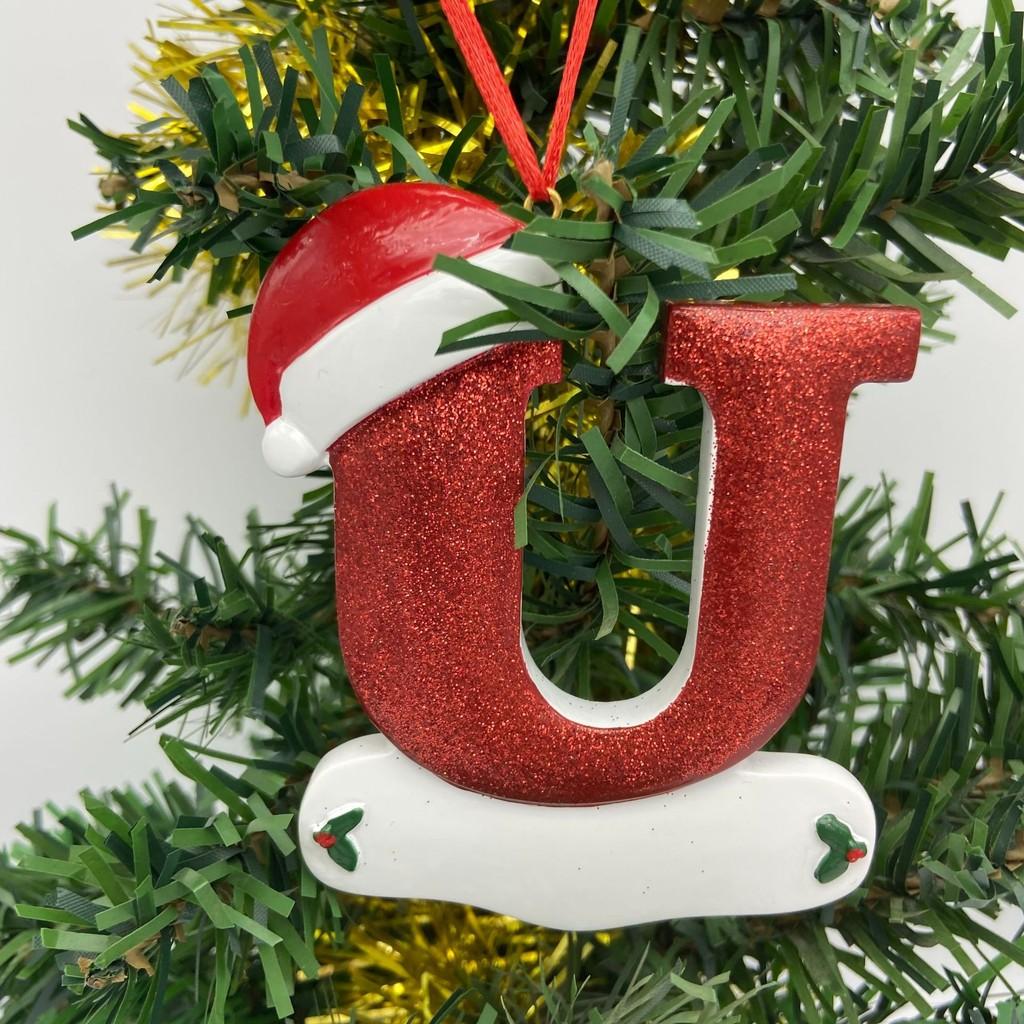 Chic 26 Letter Resin Alphabet Ornaments For Christmas Tree Unique Holiday Decor