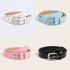 Vintage American Style Pu Leather Womens Belt Heart Shaped Punching For Casual Fashion