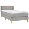 Sommier à lattes avec matelas - Maison Exclusive - 90x200 cm - Tête de lit réglable - Gris clair