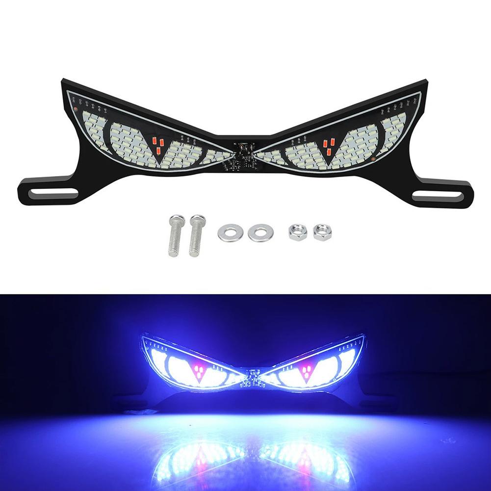 1 Set Motorcycle License Plate Light Cat's Eye LED License Plate Light Tail Decorative Lamp Strobe Light Reversing Signal Light
