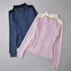 Women's Spring Summer Stand Collar Zip Jacket Slim Fit Long Sleeve High-End Running Gym Yoga Top Sun Protection Breathable