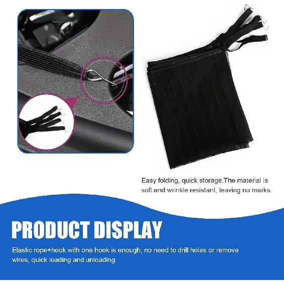 Car Grille Mesh, Dust and Catkin Proof Engine Water Tank Protection Net, High-density Front Grille Isolation Cover with Hook Rope Installation, for