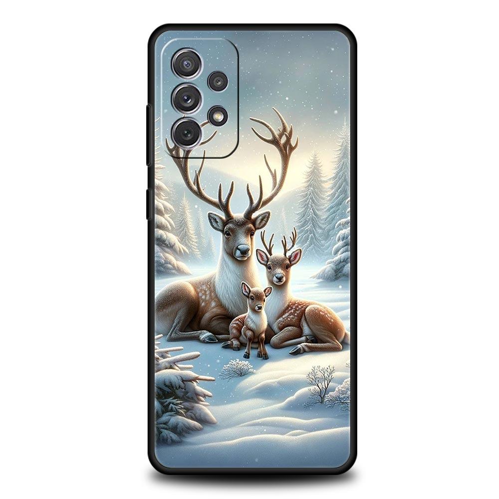 

Cartoon Animal Deer Phone Case for Samsung Galaxy A55 A35 A17 A07 A15 A13 A25 A51 A71 A72 A73 A32 A52 A52S A41 5G Soft TPU Shell Samsung A13 5G