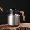 316 Stainless Steel Portable Insulated Teapot with Titanium Plating and Tea-Water Separation, Large Capacity for Stewing