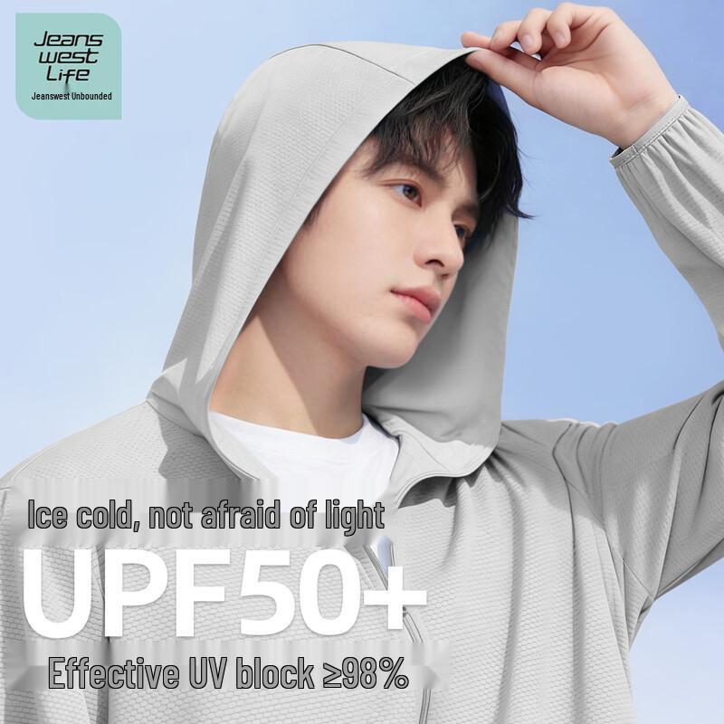 JEANSWEST LIFE Men s Hooded UPF50+ Sun Protection Jacket M