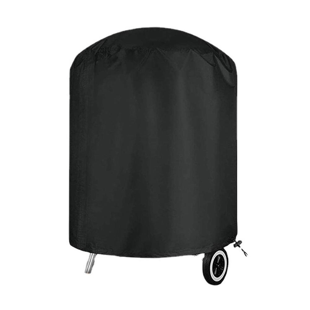 Round Waterproof Barbecue Grill Cover Heavy Duty Construction with Adjustable Fit for Maximum Protection Outdoors