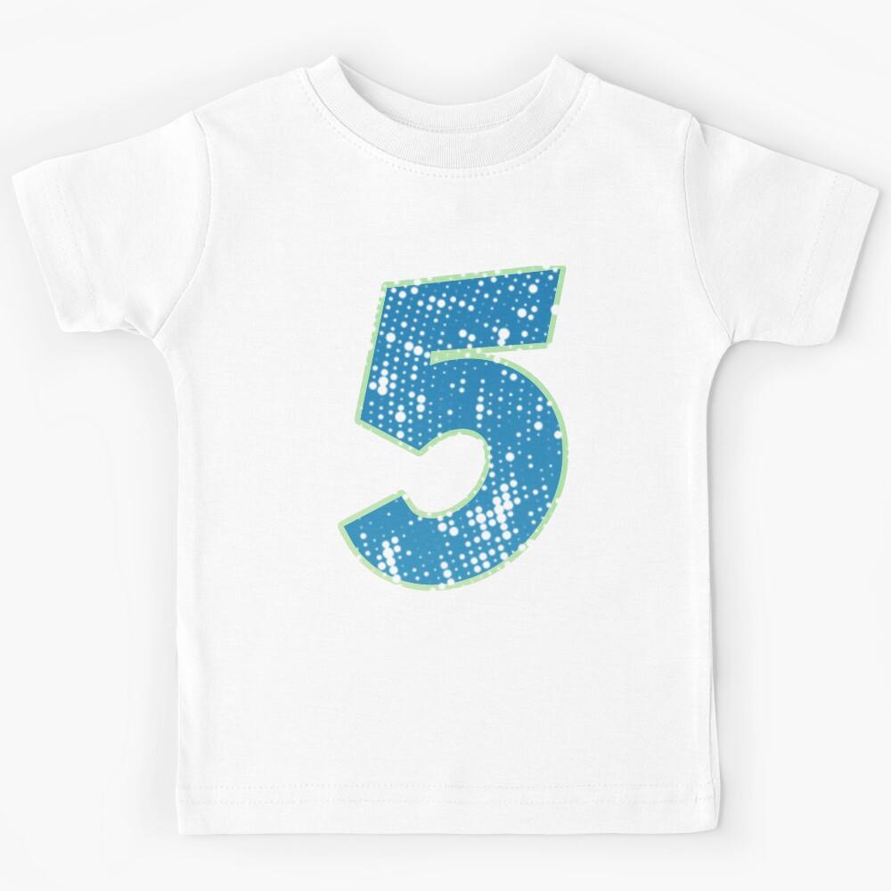 Blue Number Shine-five Kids T-Shirt 110