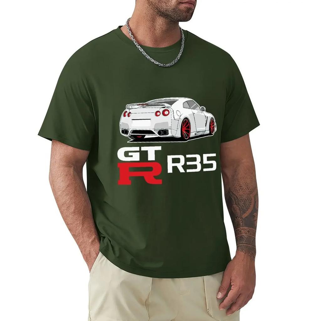 Monster Skyline R35 GTR Jdm Japanese Car Drift T Shirt Harajuku Short Sleeve T-shirt Cotton Graphics Tshirt Tops