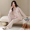 [Super Soft] Tencel Cotton Couple Pajamas Spring and Autumn Lyocell Long Sleeve One Men's and One Women's Autumn Loungewear Set