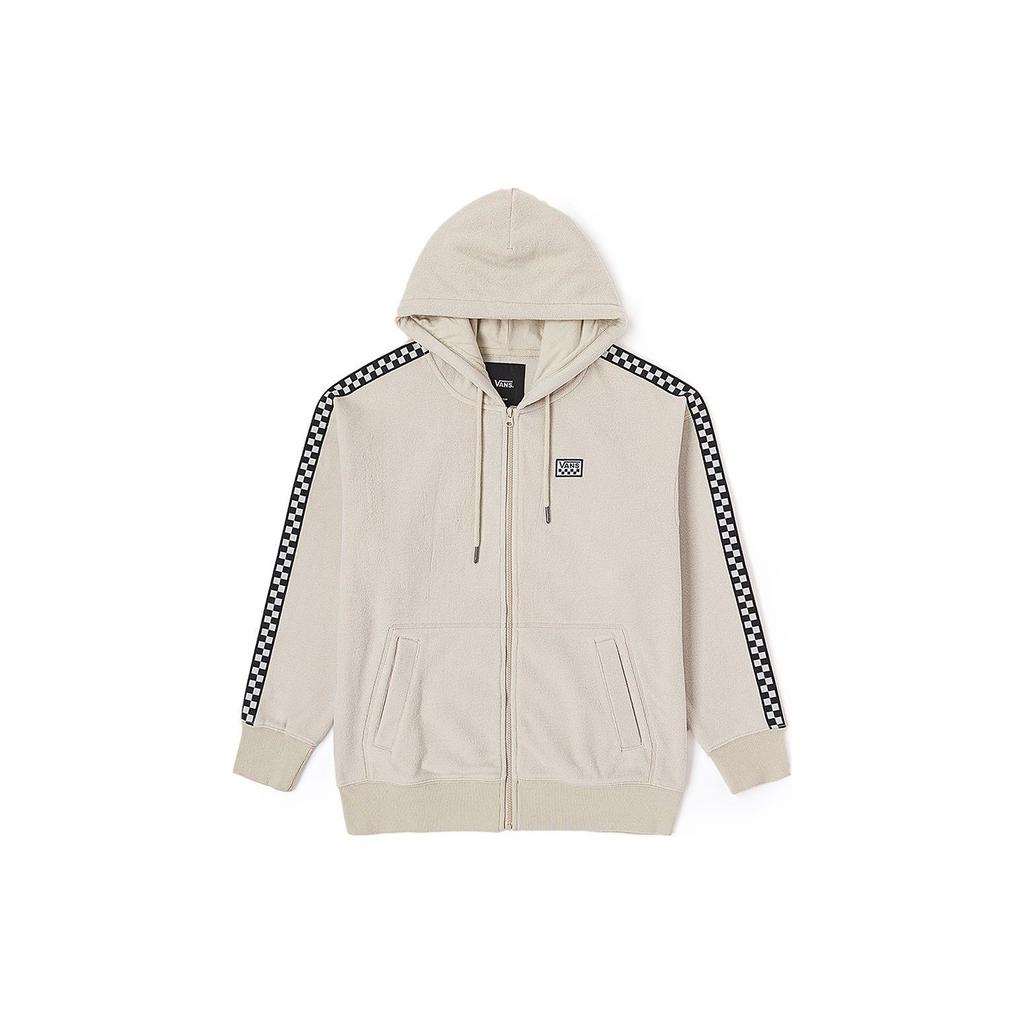 Vans Karomuster Colorblock Zip-Up Hoodie Herren Kapuzenpullover Haferflockenfarben VN000FCS2N1