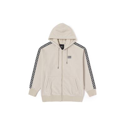 Vans Karomuster Colorblock Zip-Up Hoodie Herren Kapuzenpullover Haferflockenfarben VN000FCS2N1