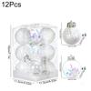 Christmas Transparent Home Decoration Mesh Design Exquisite Christmas Ornaments Venue Decoration Prop 6/12PCS/Set