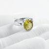 Natural Citrine Ring, Oval Gemstone Ring, 925 Sterling Silver Ring, Yellow Stone Ring, Gift for Mom, Simple Ring, Handmade Ring
