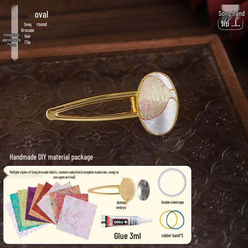Imitation Song Brocade Hair Clip DIY Kit: Chinese Style Jewelry Accessories - Complete Set for Mother's Day Gifts
