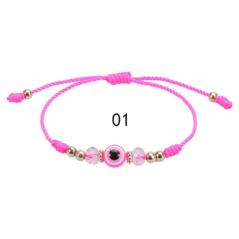 Evil Eye Crystal Beaded Adjustable Bracelet for Boys & Girls