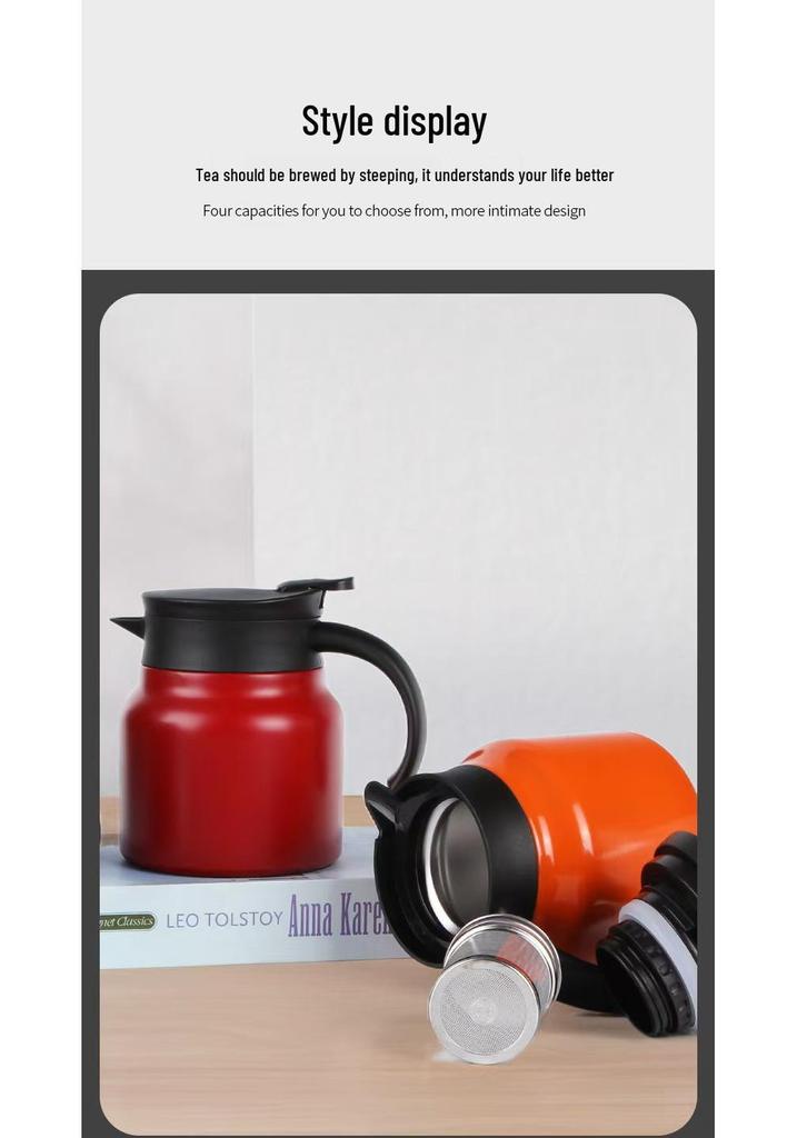 316 Stainless Steel Insulated Large Capacity Teapot with Handle for Home and Office