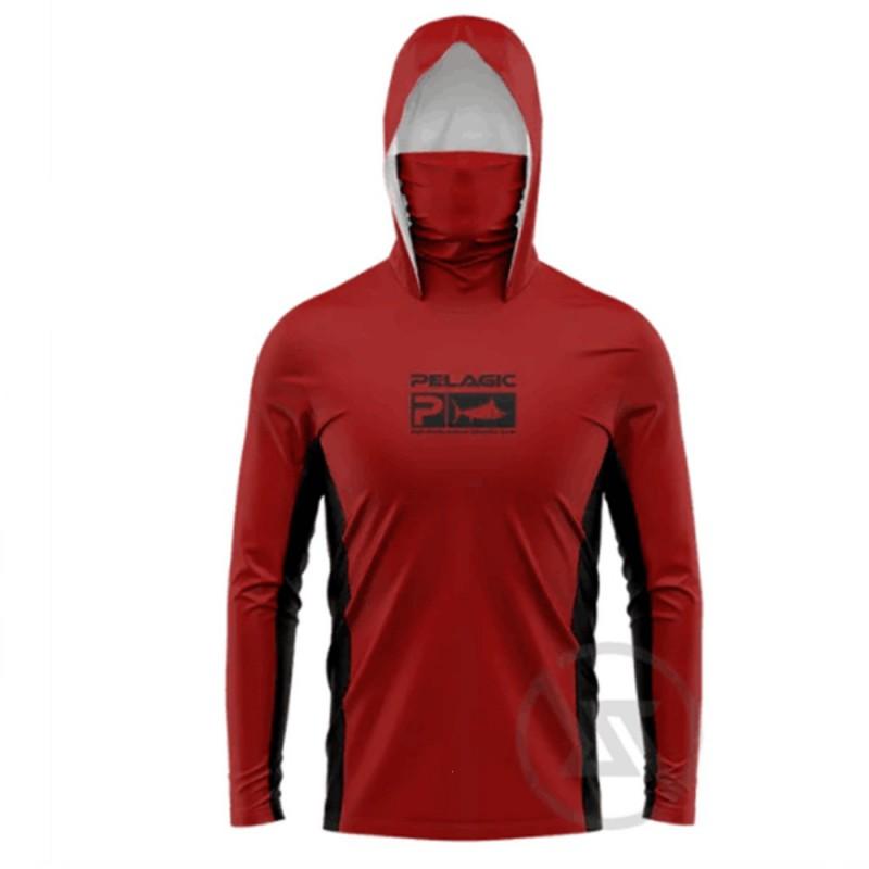 Herren Schnelltrocknend Atmungsaktiv UV-Schutz Angeln Mit Kapuze Langarm Rash Guard Sommer Wassersport