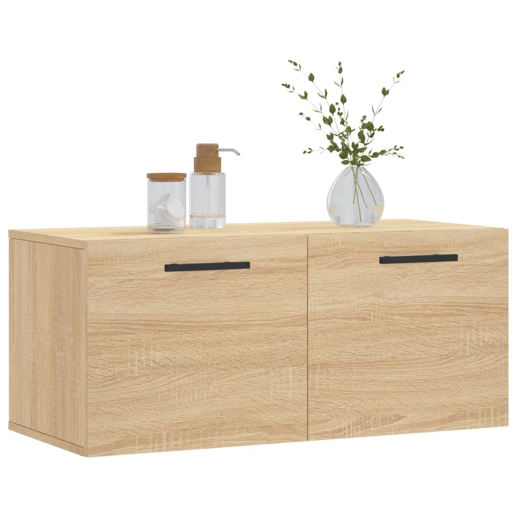 Wall Cabinet Sonoma Oak 80 x 36.5 x 35 cm Particleboard