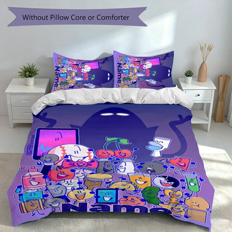 3pcs Custom Name Nanimate Insanity Bedding Set,Includes 1 Duvet Cover and 2 Pillowcases,All-season Bedroom Decor