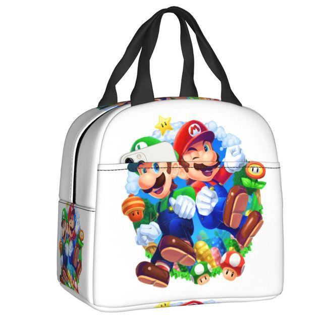 Mario Super Mario Lunch Bag Elementary School Student Insulated Lunch Box Handheld Meal Bag Ice Pack