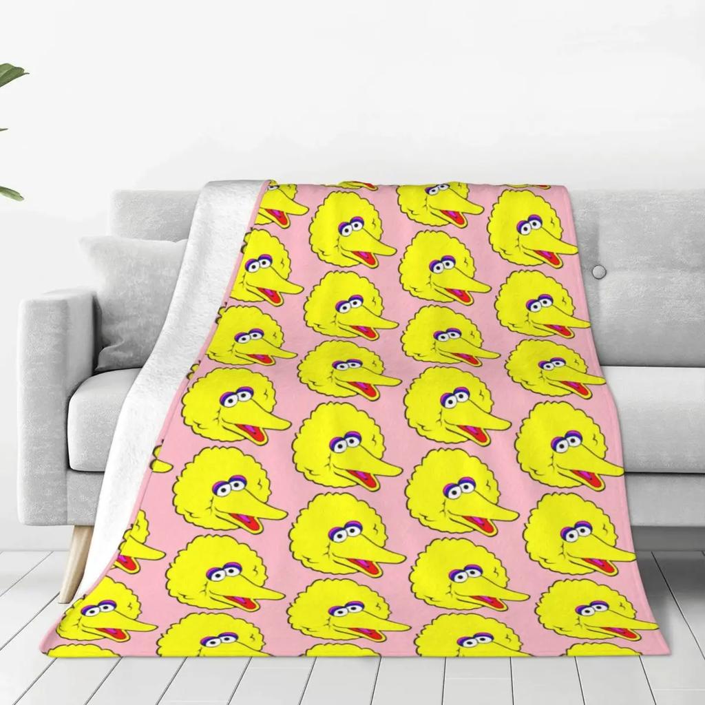 Custom Cookie Monster TV Theme Fleece Throw Fashion Blanket for Bed Couch or Outdoor Use  Soft and Warm Flannel