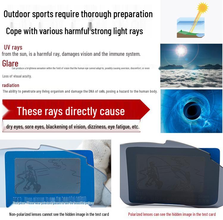 Polarized Outdoor Sports Cycling and Fishing Sunglasses, Windproof Goggles for Mountain Biking - Unisex
