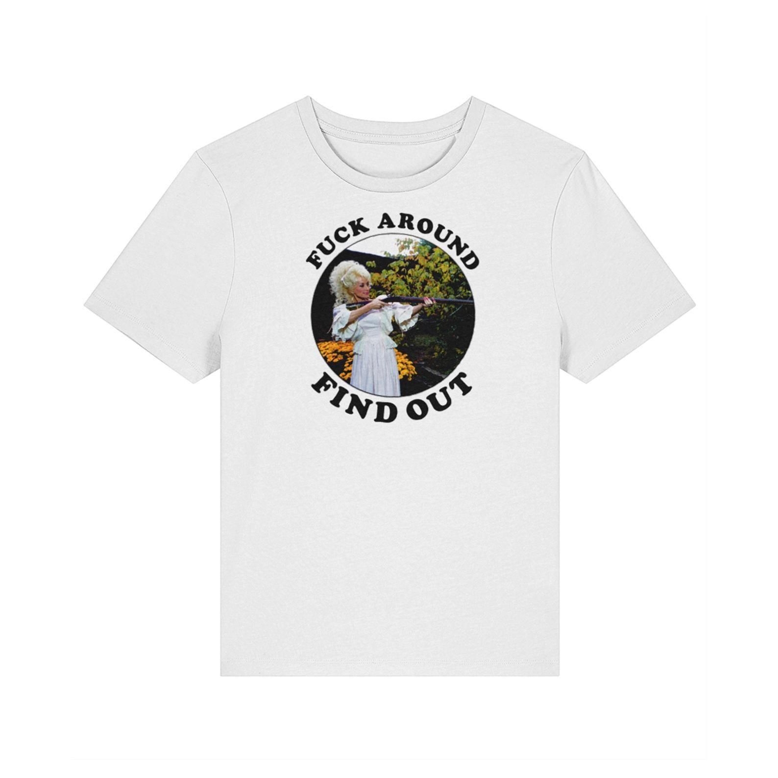 F**k Around Find Out - Black Text - Women s Fitted T shirt S