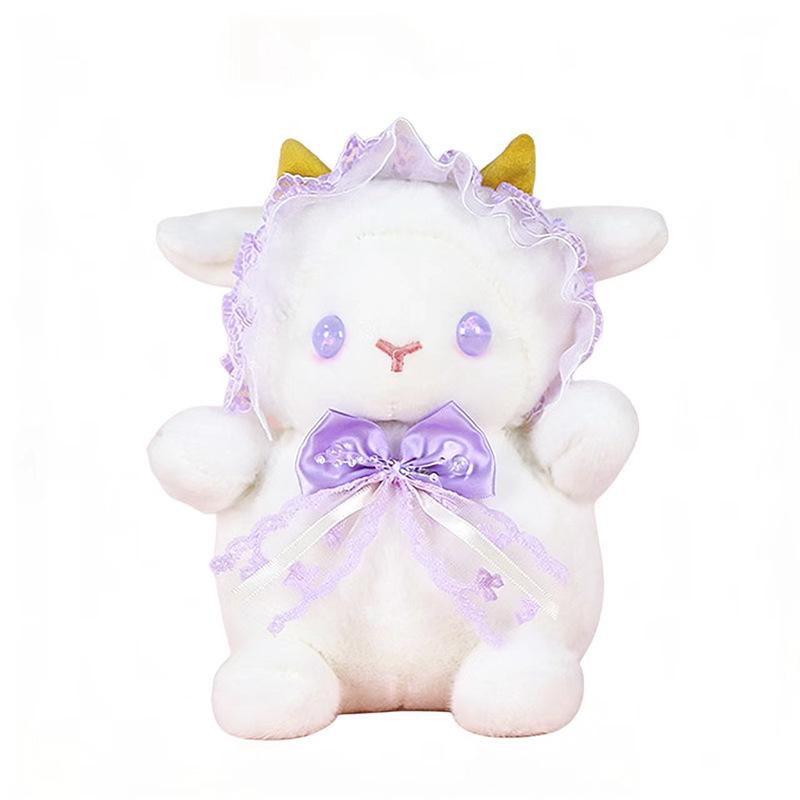 Lolita Little Lamb Plush Toy - Cute White and Pink Adorable Doll, Perfect Girls' Birthday Gift