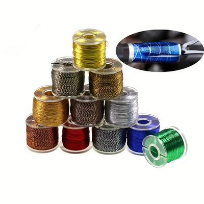 2 Spool Fishing Rod Building Metallic Thread Guide Ring Fix Line Nylon Fibers Jig Hook Tying Rod Repairing Line