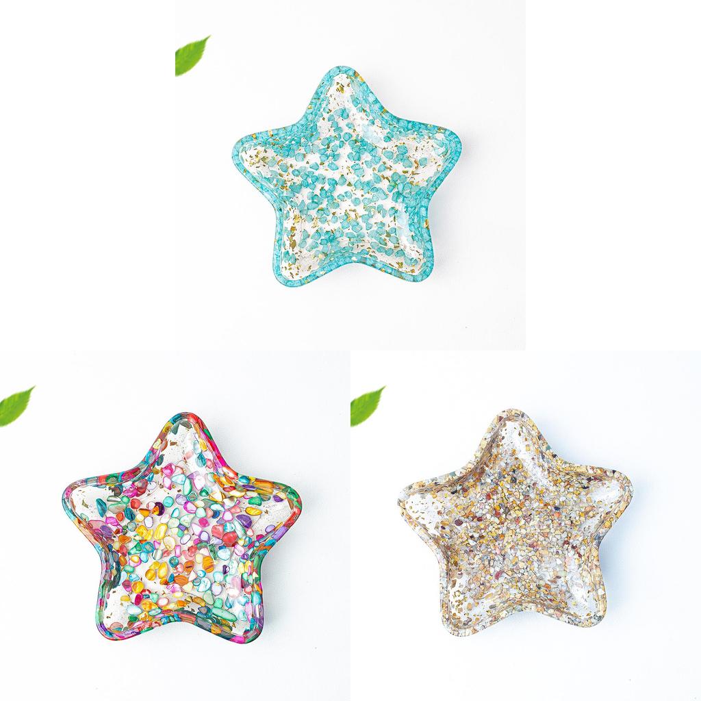 Crystal Gemstone Star Shape Storage Box With Geometric Design For Home Decor And Gifts