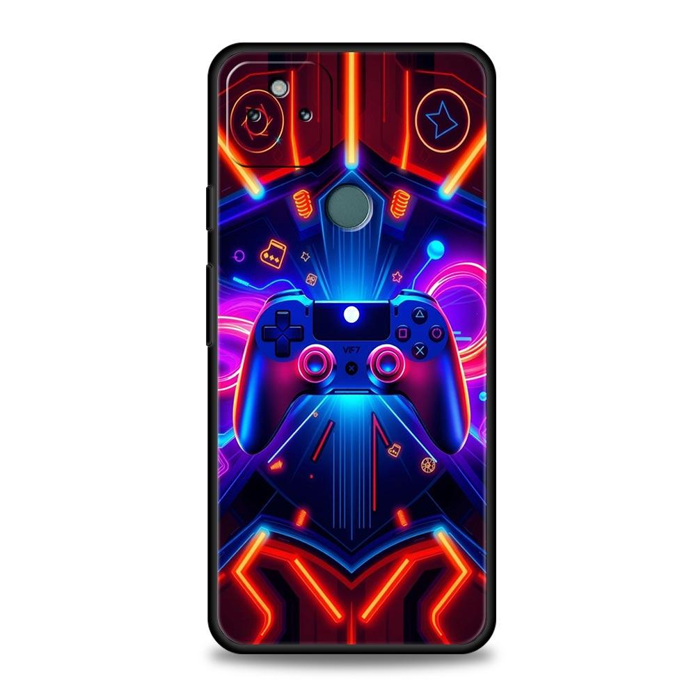 Custodia Cover per Telefono Grafica Game Controller per Google Pixel 10 9 8 7 6 9A 8A 7A 6A Pro Antiurto Morbida TPU 9 Pro XL Guscio Capas
