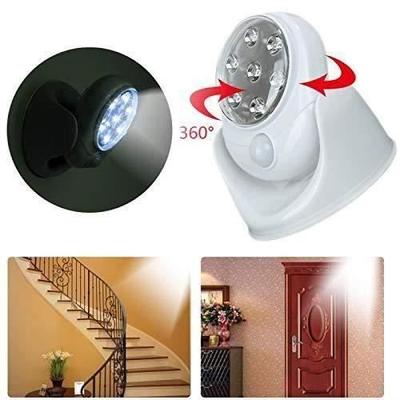 Lampa LED Światło 360° Czujnik Ruchu Obraca się Automatycznie Bezprzewodowa Czujnik Patio Bezpieczeństwo do Ogrodu Ściana Korytarz Toaleta H05FD