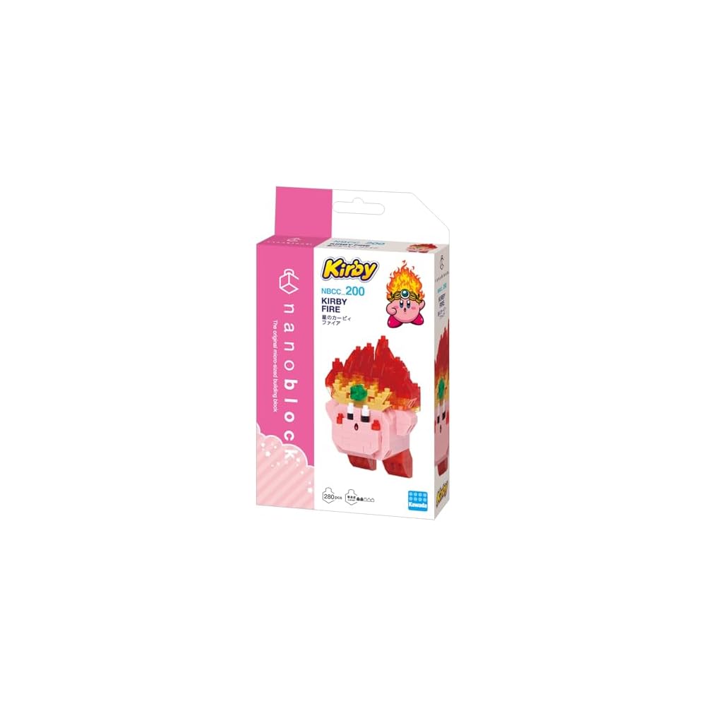 Kawada Nano Block Kirby Fire Building Set 3x10.5x18cm Ages 12 and Up Home Decor Hobby