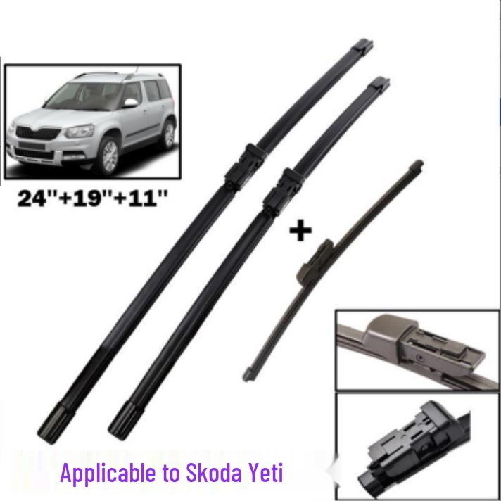 Set Lame Ștergătoare Fără Cadru Față & Spate Skoda Yeti