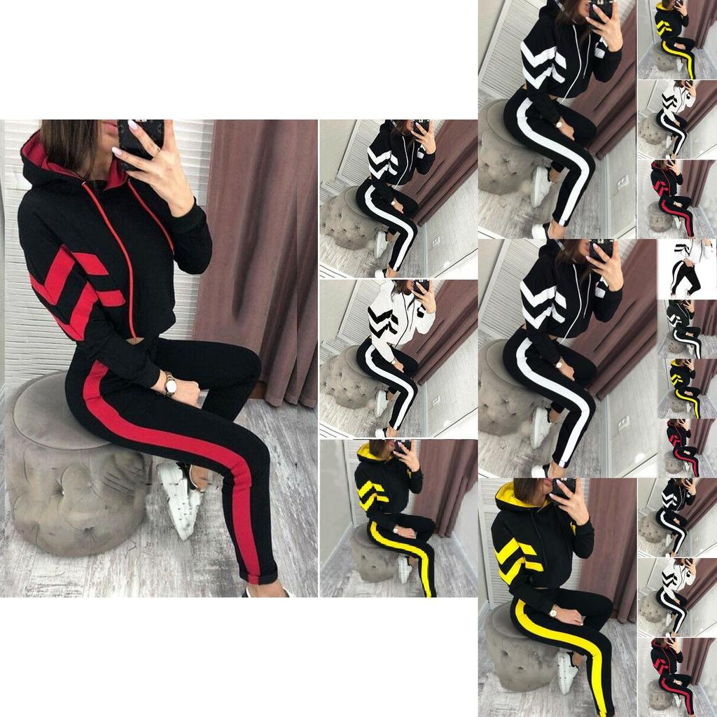 Stylish Ladies Crop Top Hoodie Set With Comfortable Loungewear Tracksuits For Women